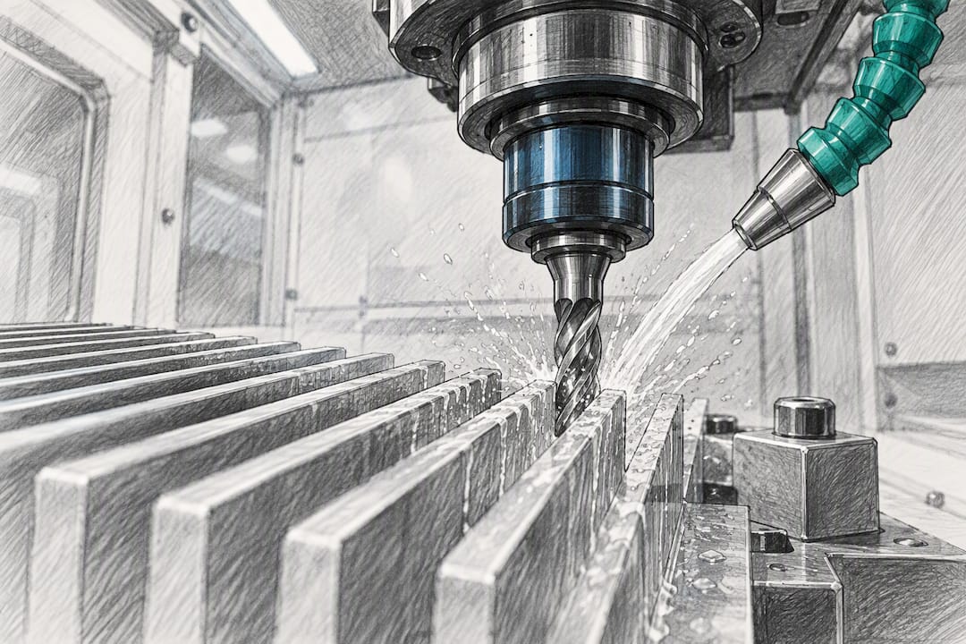 CNC machining aluminum heat sink fins