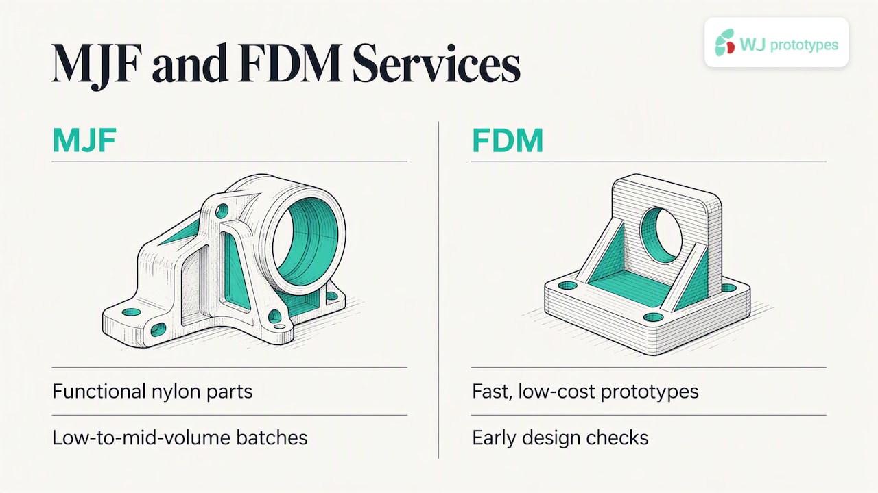 Get MJF or FDM parts quoted directly — overview diagram