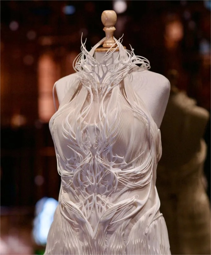 荷兰知名设计师花费近1个月的时间，制作3D打印婚纱