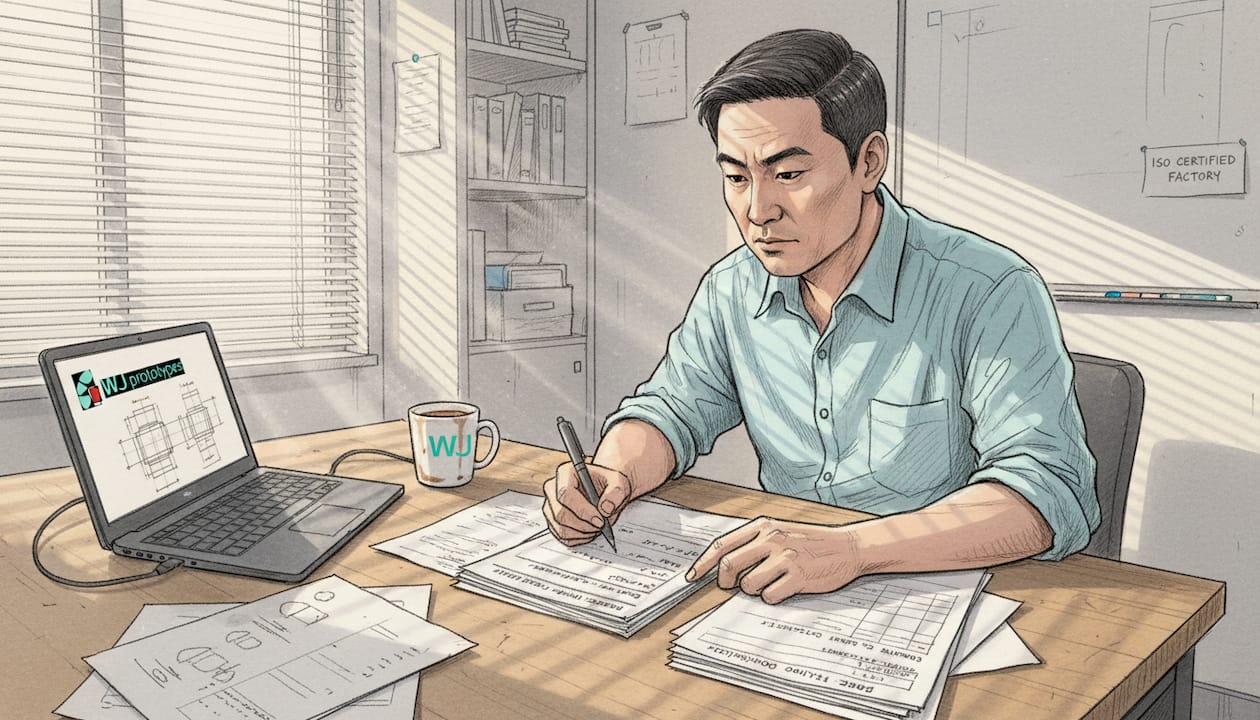 Engineer reviews prototype quality checklists
